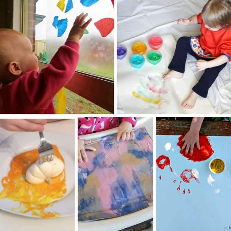 10+ Art Activities for 1 Year Olds - Views From a Step Stool