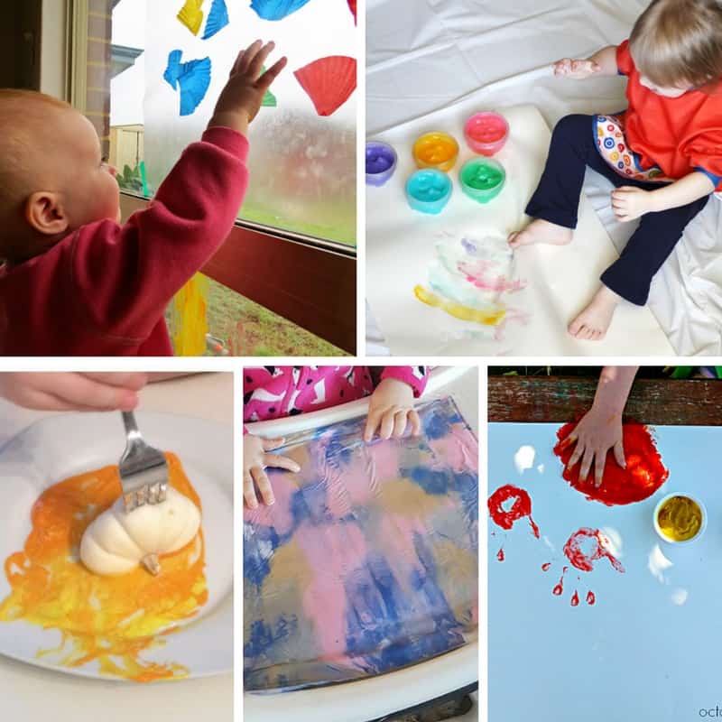 These art activities for 1 year old are safe for toddlers, and encourage them to engage with materials around them to practice so many wonderful skills. 