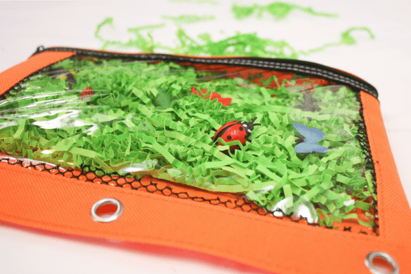 This bug hunt i-spy busy bag allows kids to use their fine motor skills to search for bugs in this busy bag to take with you on the go! Printable included.