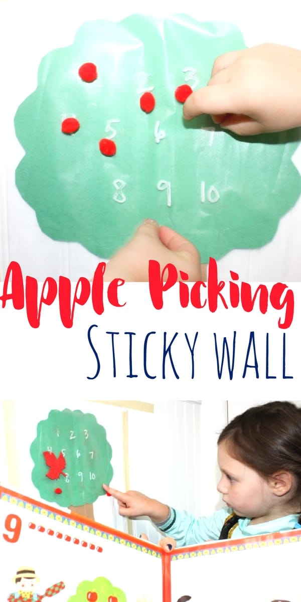 Apple Picking Sticky Wall – A Ten Red Apples Activity
