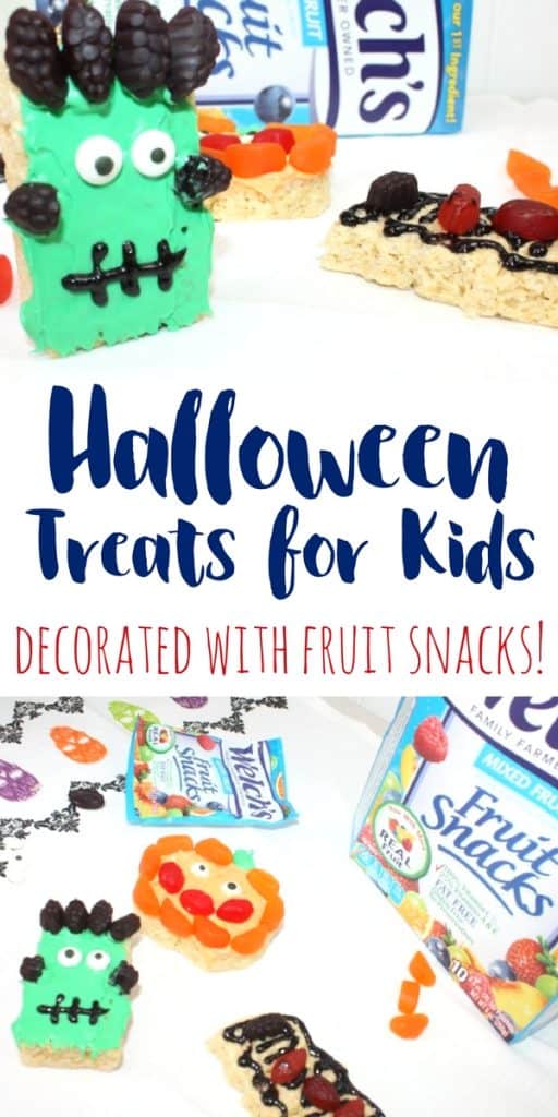 Get creative and decorate your Monster Halloween Treats with Welch’s Fruit Snacks, check out how we made our monster goodies come to life with the shapes and colors of Welch’s Fruit Snacks! 