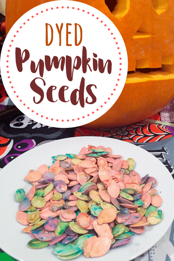 Colored Pumpkin Seeds: Fall Sensory Play and Art for Kids