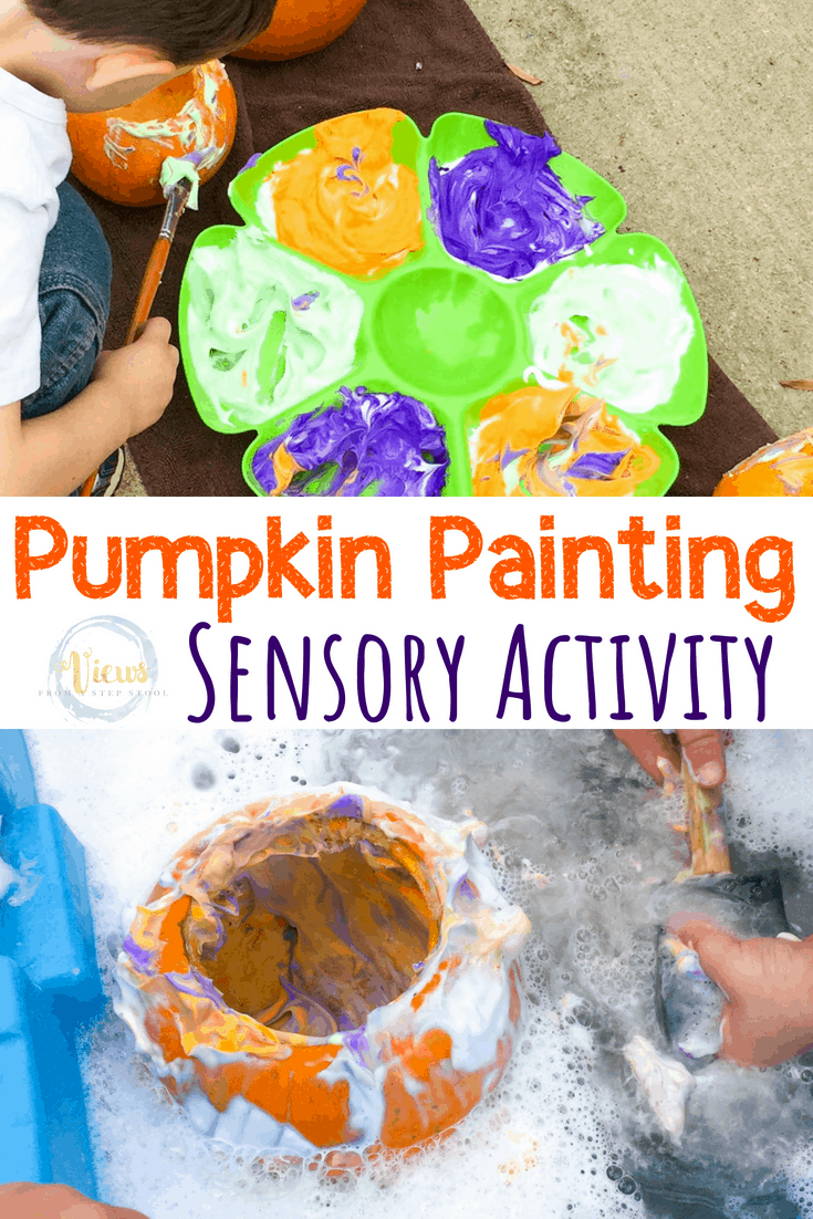 Fall Pumpkin Activity for Toddlers: Wash and Paint!