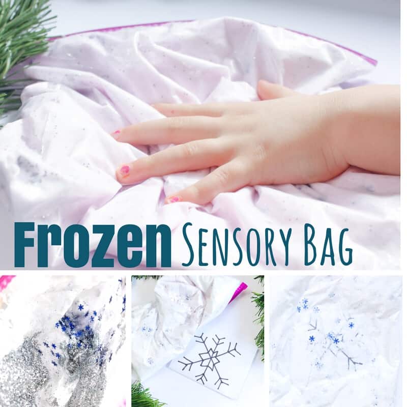 This Winter sensory bag combines temperature and texture for a nice surprise for even the littlest hands. Such a fun way to learn about Winter! 
