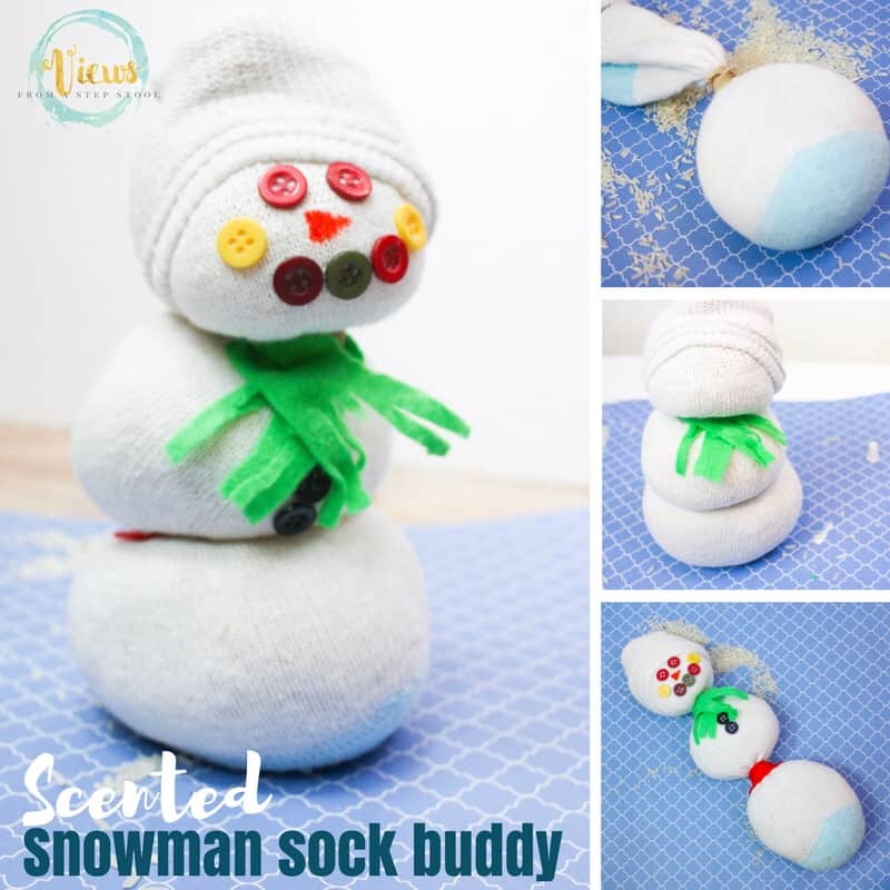 A sock buddy scented with essential oils for kids. Perfect for play or sensory integration. Add scent and an extra sensory component for play!