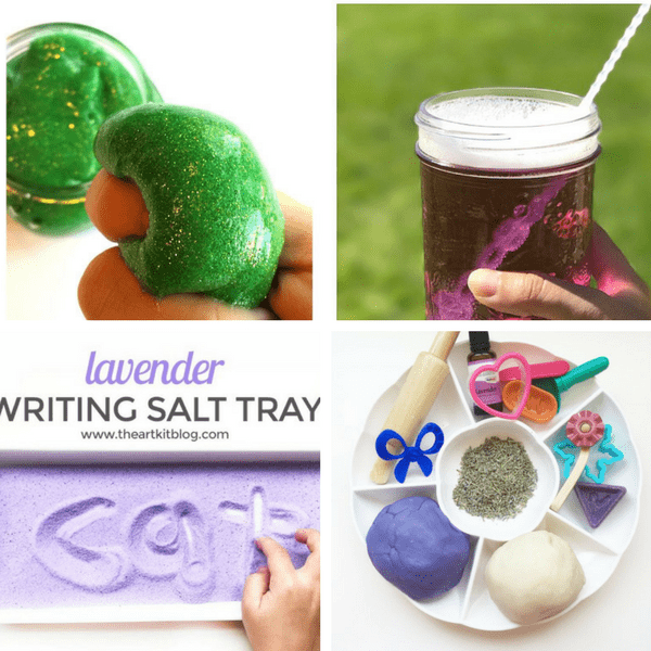 Activities that are scented with essential oils for kids. Perfect for play or sensory integration. Add scent and an extra sensory component for play!