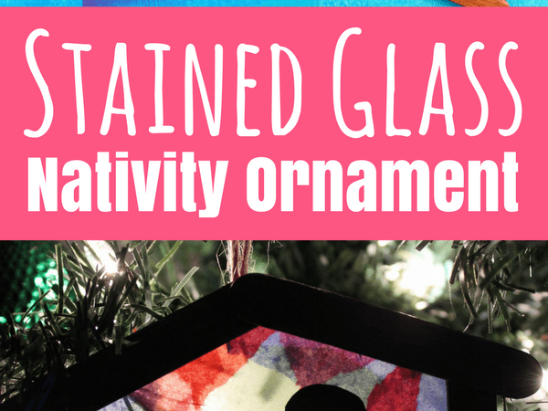 DIY Stained Glass Nativity Ornament