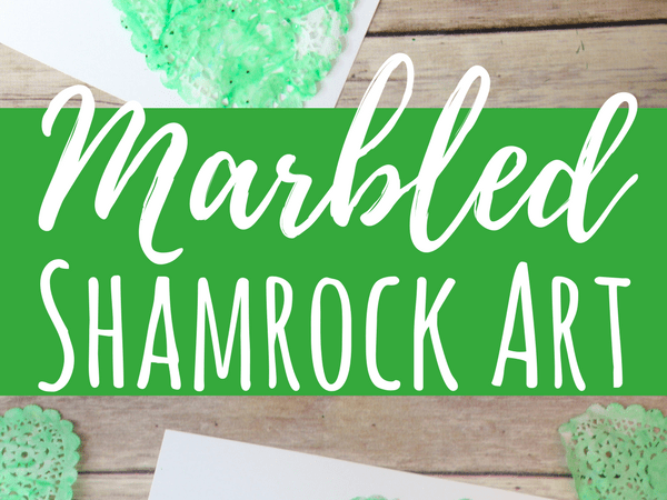 Marbled Shamrock Art: St. Patrick’s Day Process Art for Kids