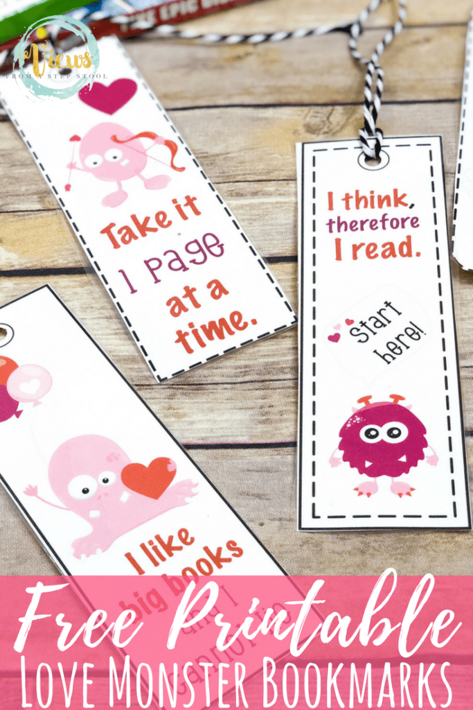 These love monster printable bookmarks are perfect to use during the Valentine's Day season! They are funny and cute, perfect for young readers.