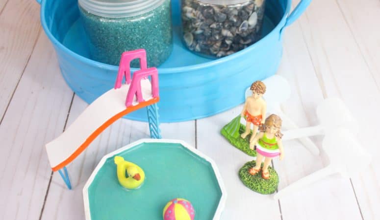 Pool Party Sensory Bin Small World for Kids