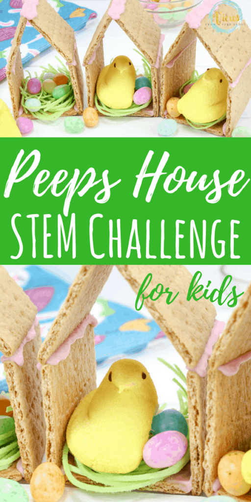 Can you build a Peeps house? This STEM challenge for big kids is perfect for Easter or Spring. Using graham crackers and frosting, will the house stand?