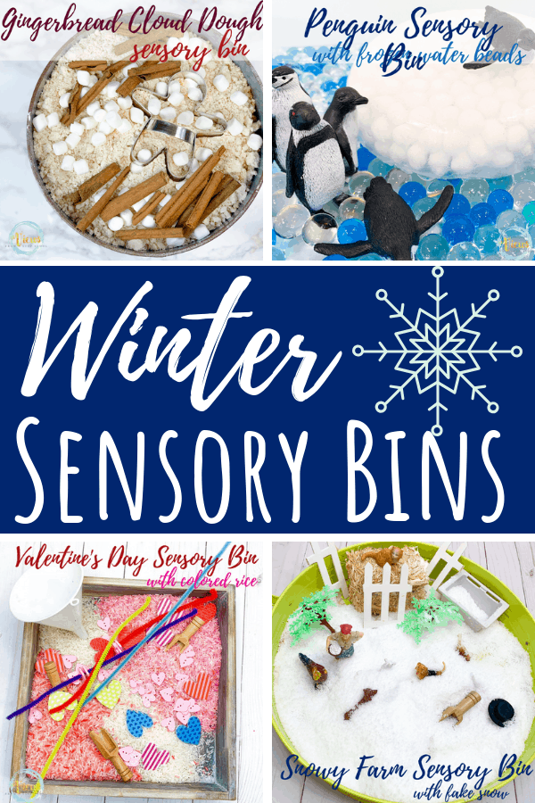 winter sensory bins