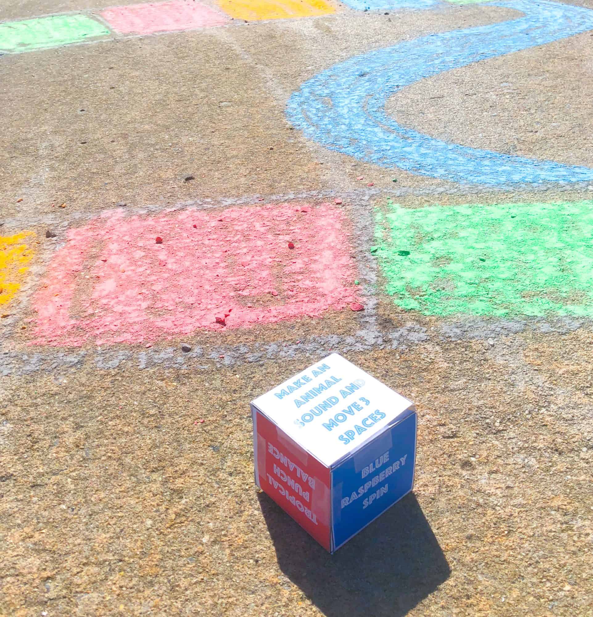 Sidewalk Chalk Board Game for Families Views From a Step Stool