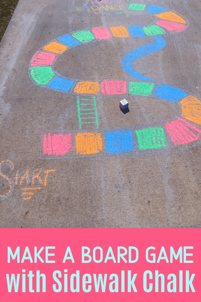 Sidewalk Chalk Board Game for Families Views From a Step Stool