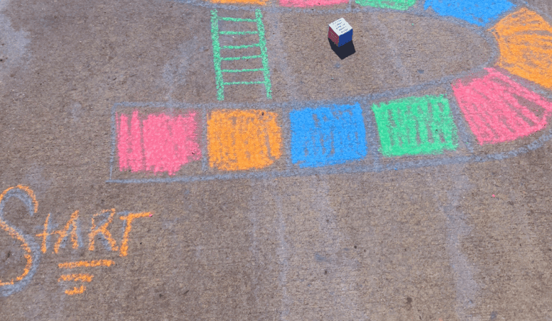 Sidewalk Chalk Board Game for Families