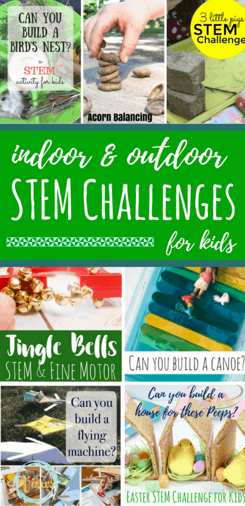 A collection of STEM challenges for kids, using loose parts found indoors and outdoors. From bird nests to flying machines to floating boats. #STEM #kidsactivities #parenting #teaching #STEMchallenge