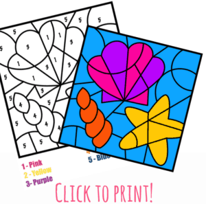 Free Color By Number Beach Printable - Views From a Step Stool