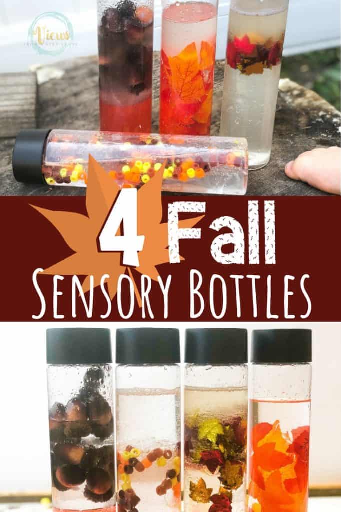 fall sensory bottles for babies and toddlers