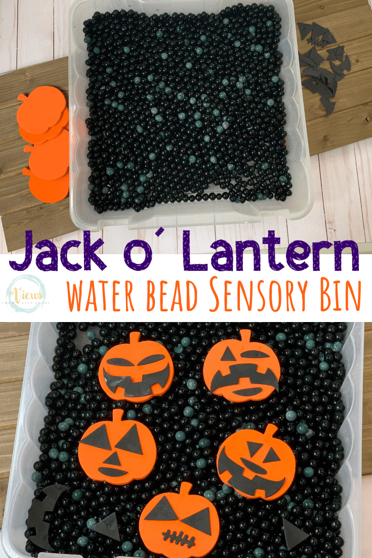 Jack O Lantern Water Bead Sensory Bin