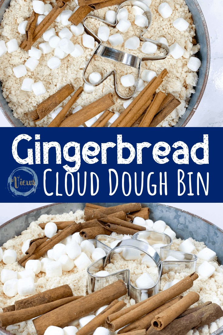 Gingerbread Cloud Dough Sensory Bin