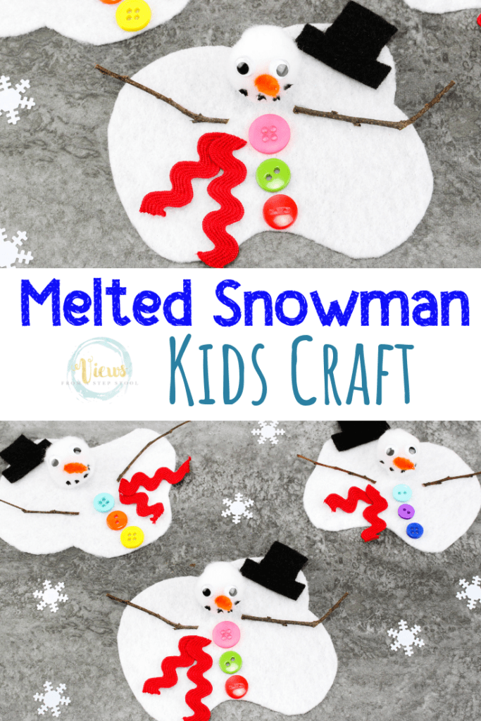 melted snowman craft pin 1