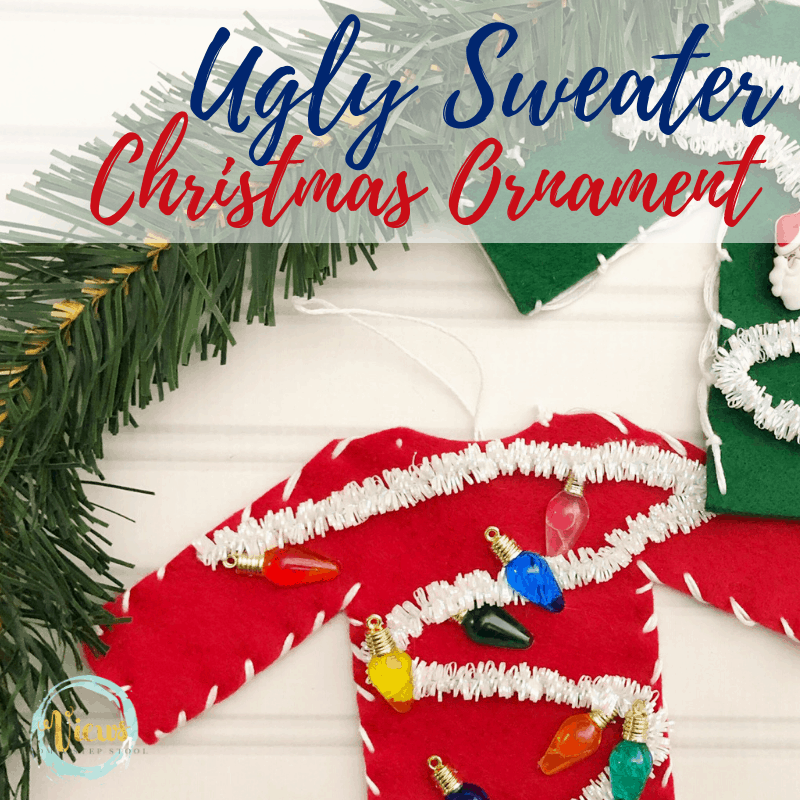 ugly sweater diy christmas ornament square