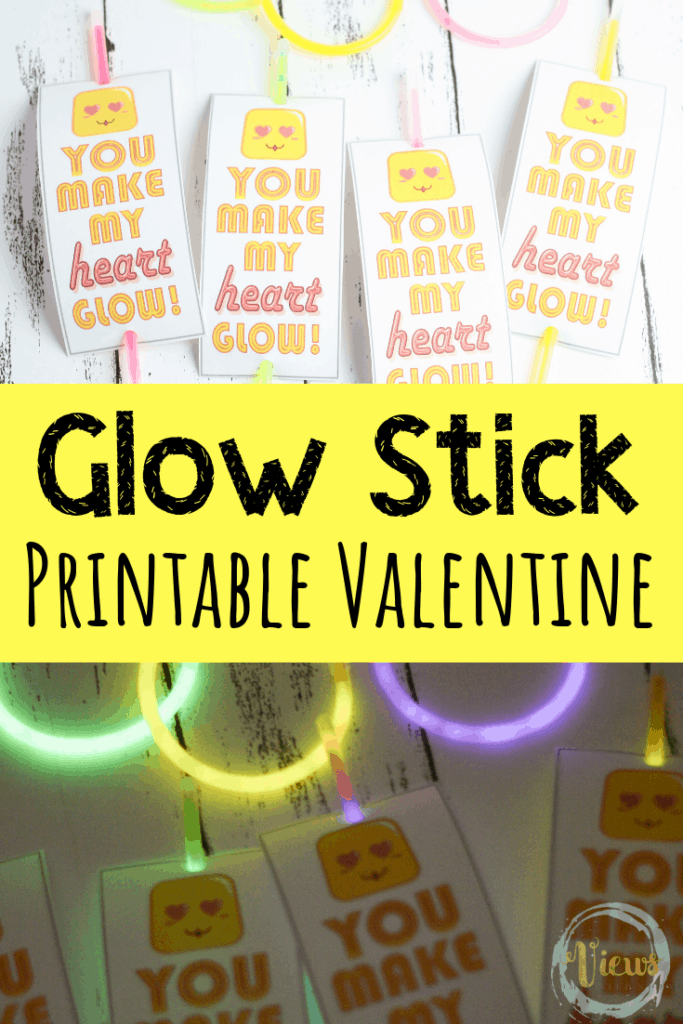 glow stick printable valentine pin 1