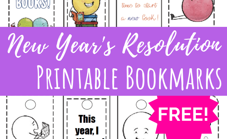 Free Printable Bookmarks: New Year’s Reading Resolutions