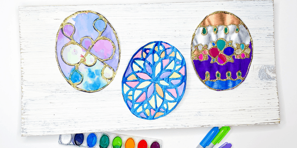 Stained Glass Easter Eggs Craft Views From a Step Stool