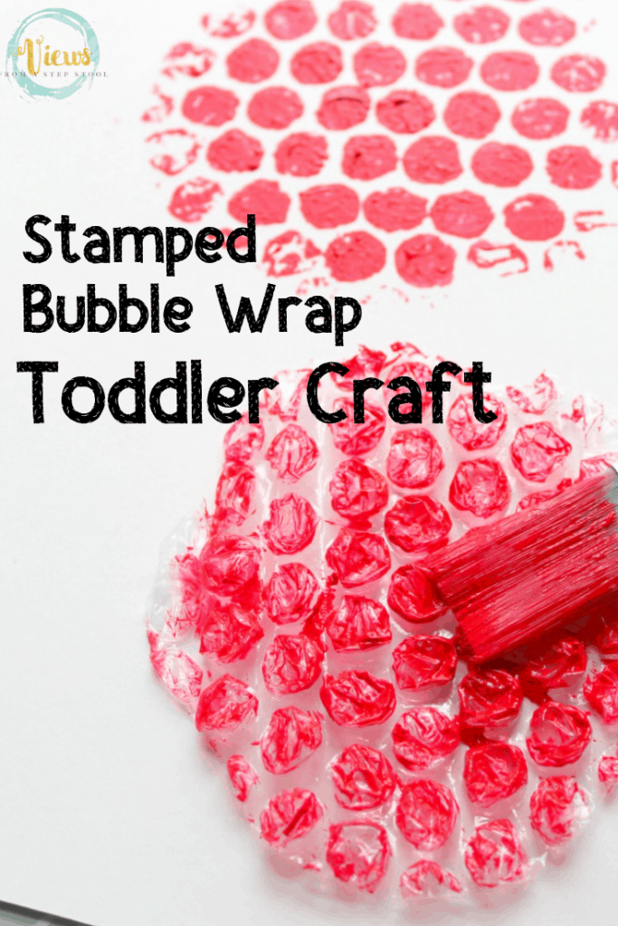 Stamped Hydrangea Bubble Wrap Craft for Toddlers - Views From a Step Stool