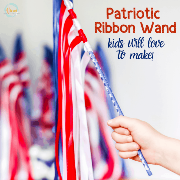 American Flag Ribbon Wand Craft