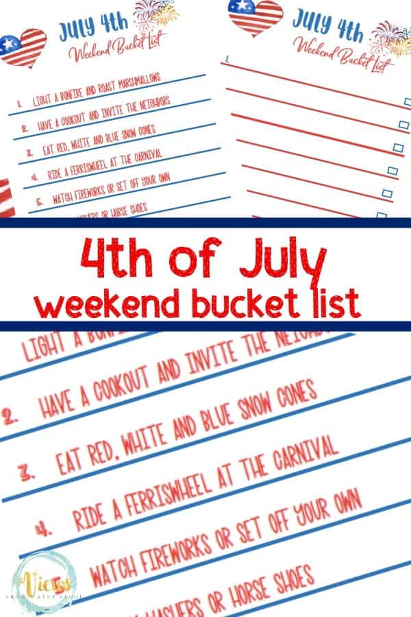 4th of July bucket list 
