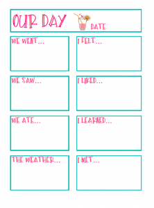 Printable Road Trip Journal for Kids - Views From a Step Stool