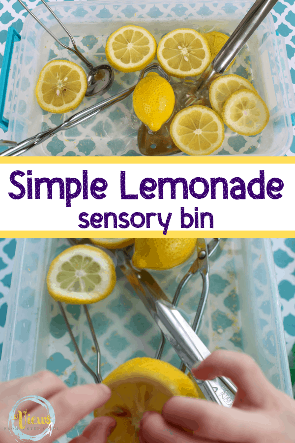 simple lemonade sensory bin 