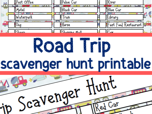 Printable Road Trip Scavenger Hunt