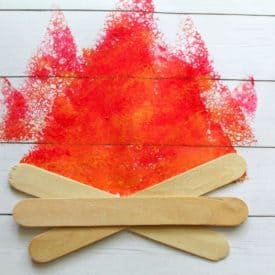 Sponge Stamped Camping Art for Kids: Campfire Craft - Views From a Step ...