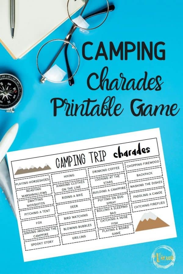 Camping Charades Printable Game Views From a Step Stool