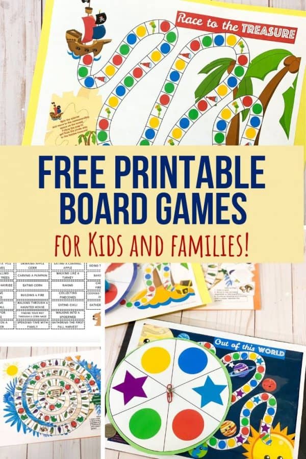 free printable board games for kids