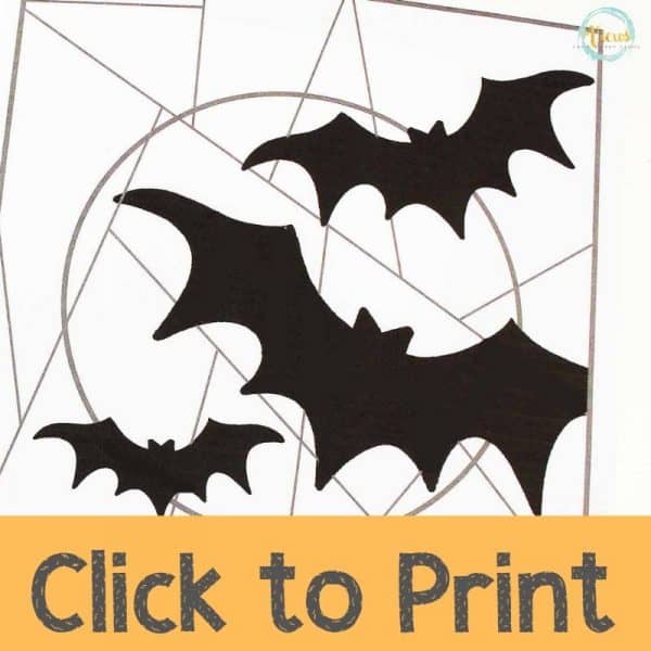 Line Art Paper Bat Craft for Kids - Views From a Step Stool