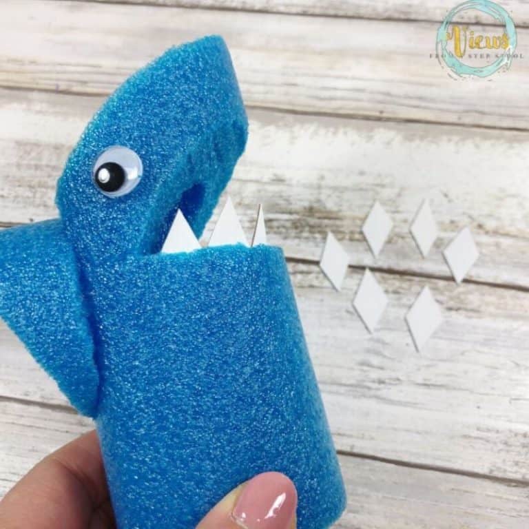 How to make the pool noodle shark craft