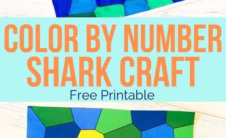 Printable Shark Craft that Looks Like Stained Glass