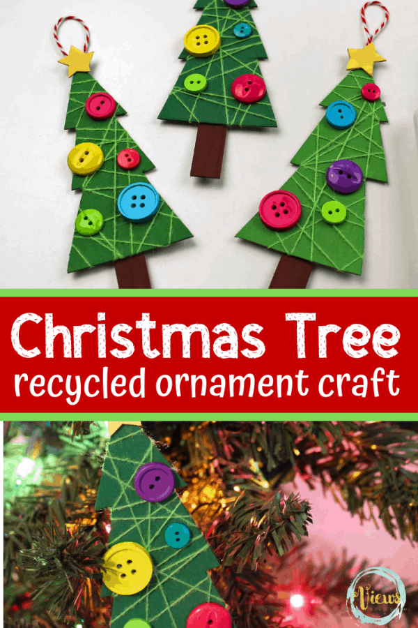 Recycled Christmas Tree Ornament Craft for Kids - Views From a Step Stool