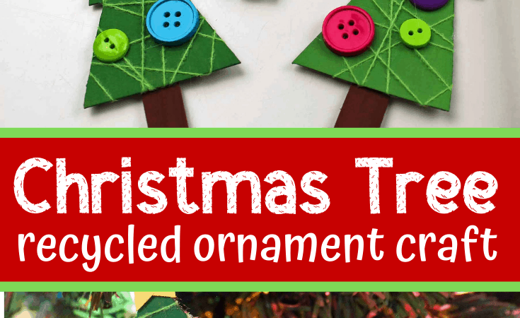 Recycled Christmas Tree Ornament Craft for Kids