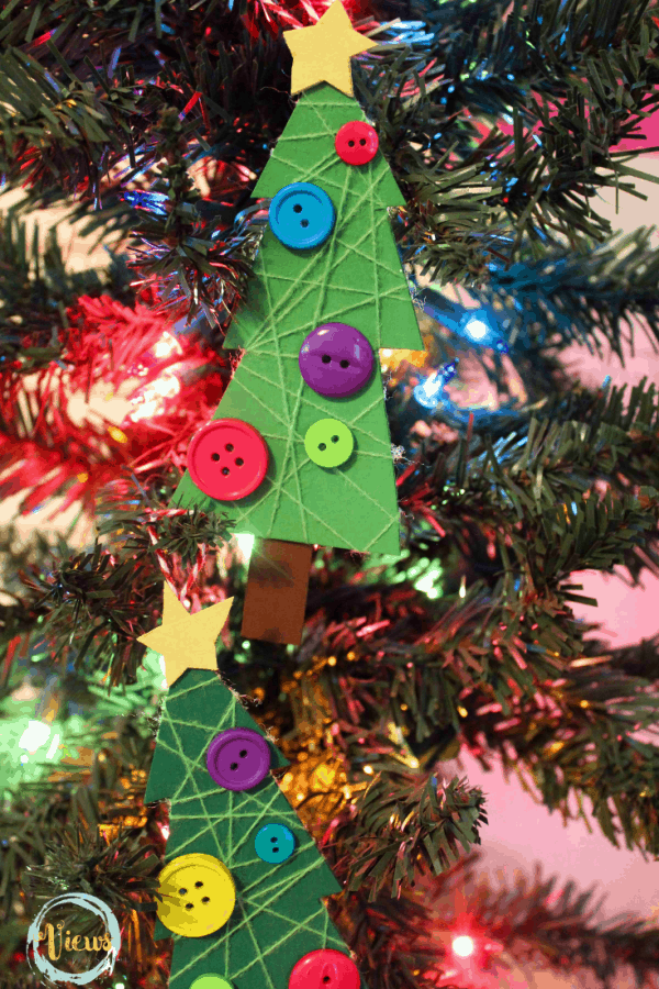 Recycled Christmas Tree Ornament Craft for Kids - Views From a Step Stool