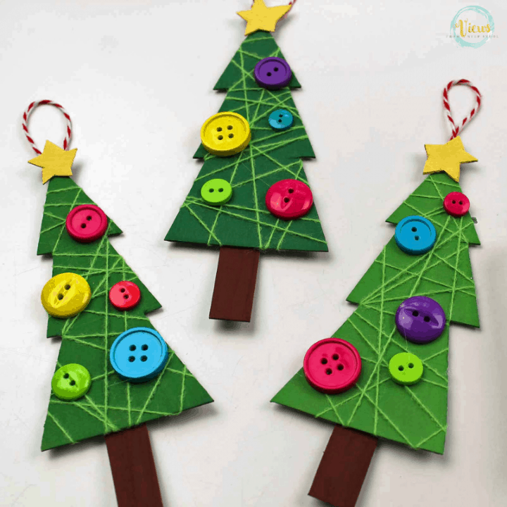 Recycled Christmas Tree Ornament Craft for Kids - Views From a Step Stool