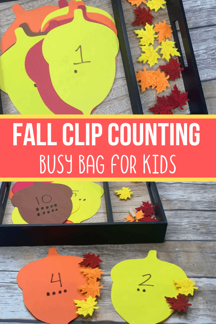 Fall Clip Counting Busy Bag