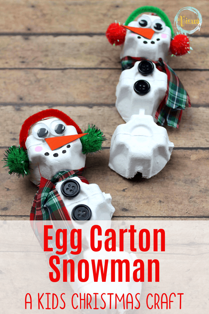 DIY Snowman Ornament Made from Recycled Egg Cartons - Views From a Step ...