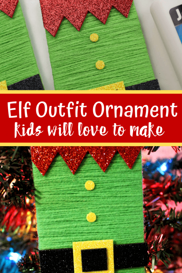 Popsicle Stick Wrapped Elf Ornament Craft for Kids Views From a Step