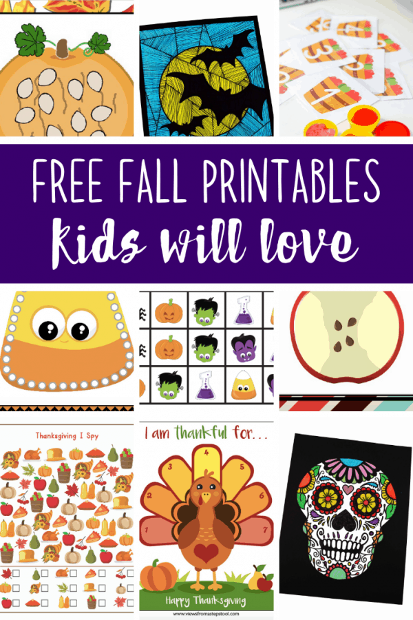 Fall Printables for Kids - Views From a Step Stool