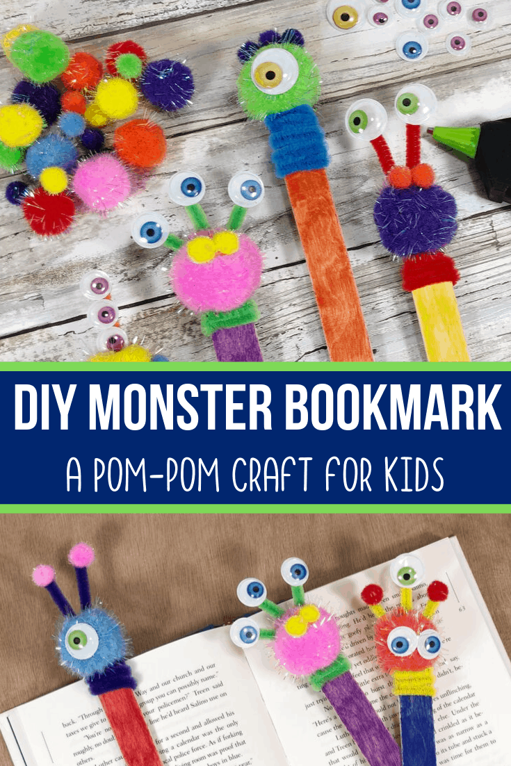 Monster DIY Bookmark Craft for Kids